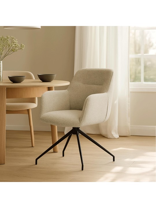 Ruokasalin tuoli Merlinda kangas Teddy, taupe