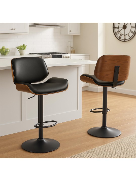 Baarijakkara Beverley B keinonahkaa, pähkinä/musta