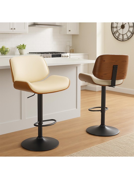 Baarijakkara Beverley B keinonahkaa, pähkinä/kermanvärinen