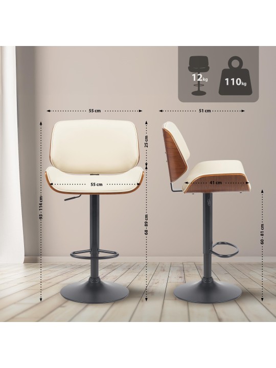 Baarijakkara Beverley B keinonahkaa, pähkinä/kermanvärinen