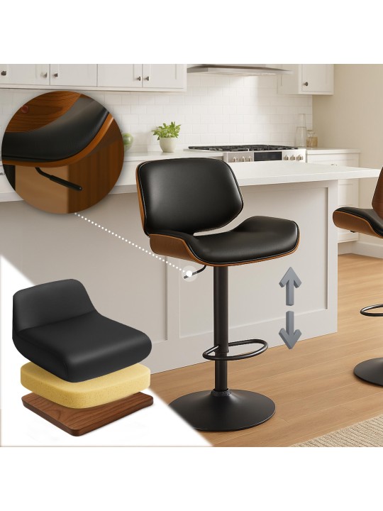 Baarijakkara Beverley B keinonahkaa, pähkinä/musta