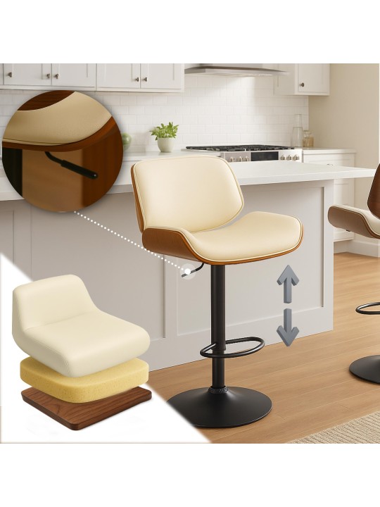 Baarijakkara Beverley B keinonahkaa, pähkinä/kermanvärinen