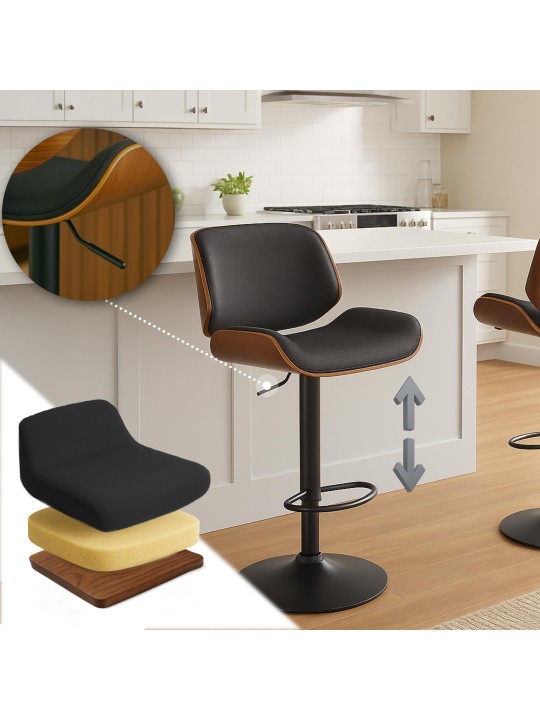 Baarijakkara Beverley B -kangas, pähkinä/musta