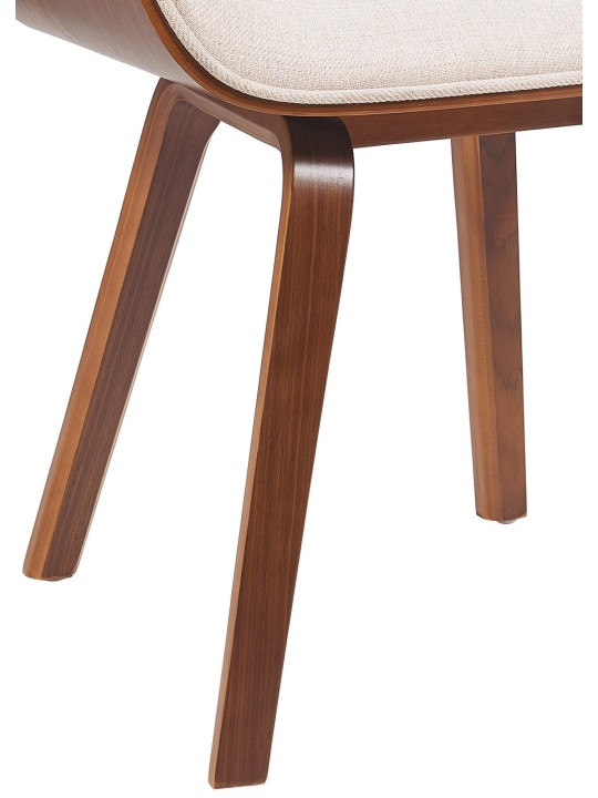 Vierailijatuoli Beverley kangasta, pähkinä/kermanvärinen