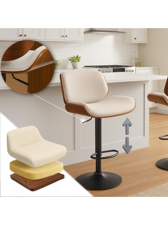 Baarijakkara Beverley B -kangas, pähkinä/kermanvärinen