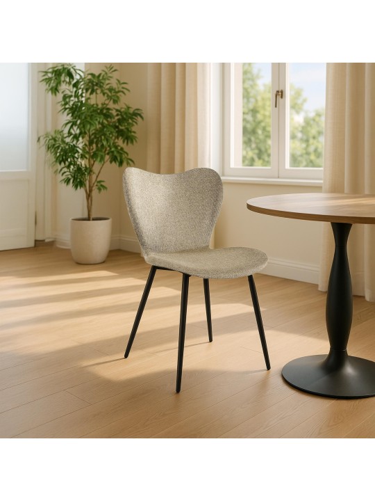 Ruokasalin tuoli Maika kangasta, taupe