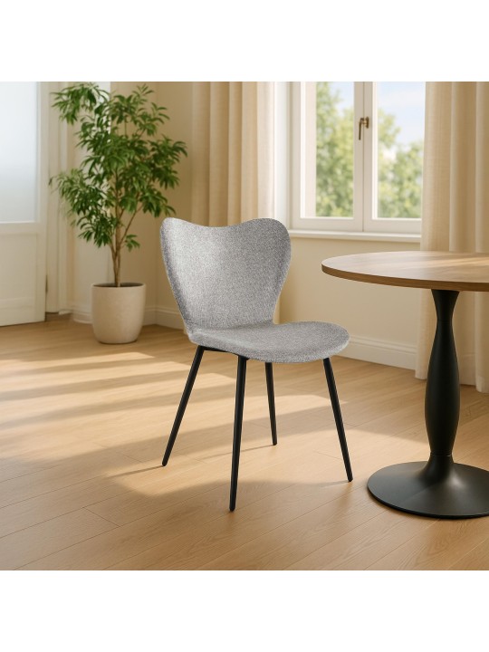 Ruokasalin tuoli Maika kangasta, harmaa