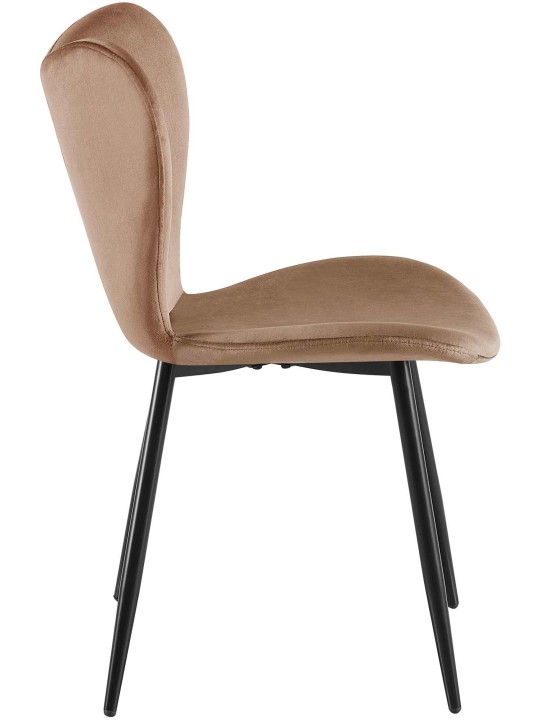 Maika samettinen ruokapöydän tuoli, ruskea