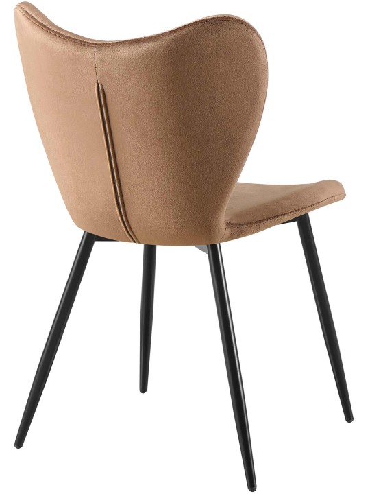 Maika samettinen ruokapöydän tuoli, ruskea