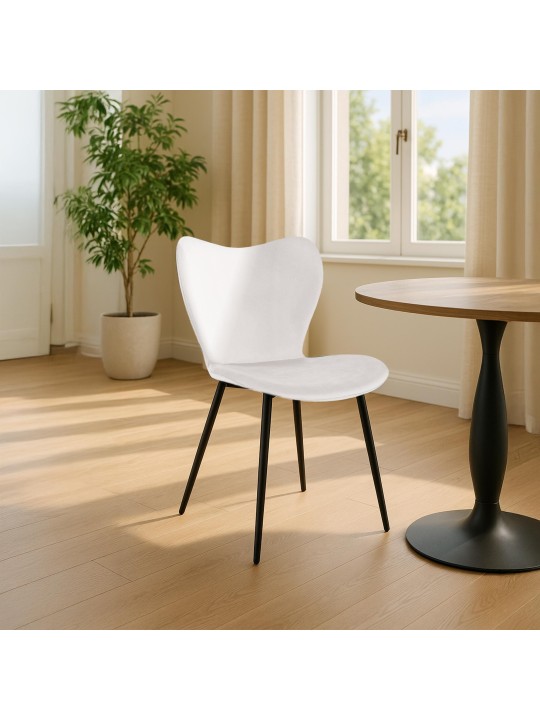 Maika samettinen ruokapöydän tuoli, harmaa