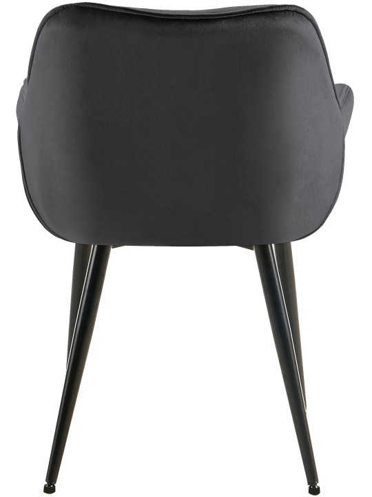 Tuoli Tanna samettia, tummanharmaa