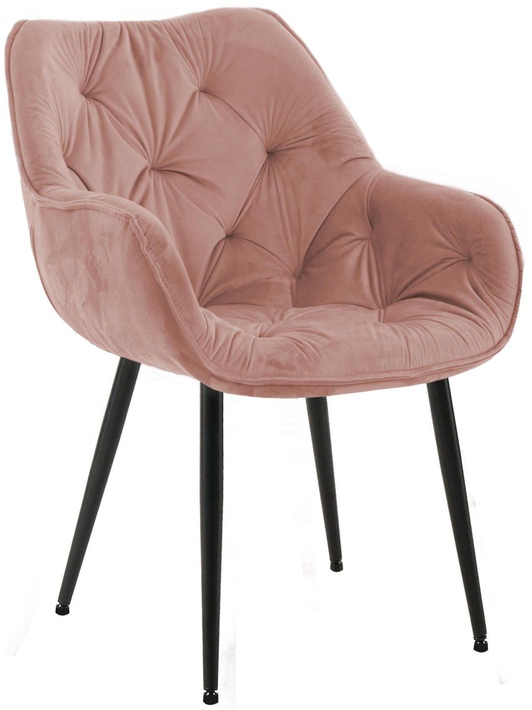 Tuoli Tanna samettia, vaaleanpunainen