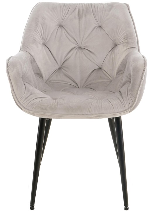 2 tuolin setti Tanna velvet, harmaa