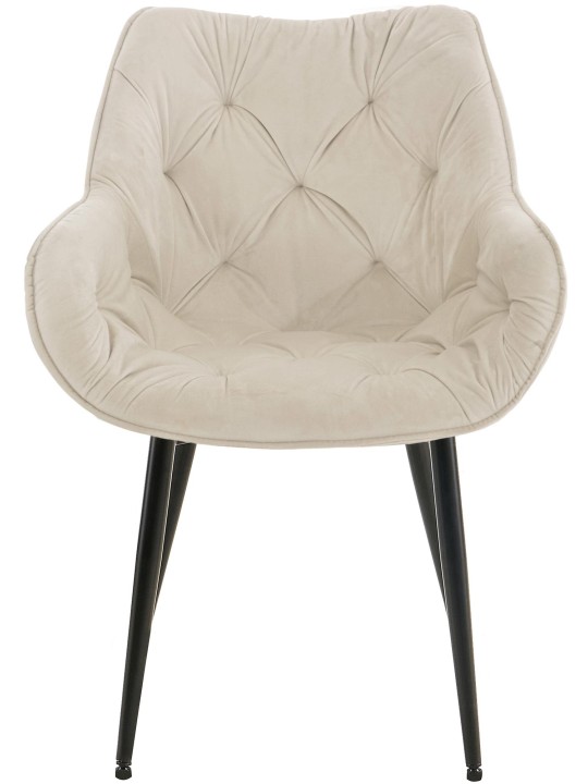 2 tuolin setti Tanna velvet, kermanvärinen