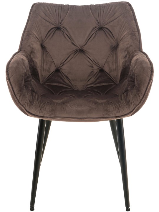 2 tuolin setti Tanna velvet, ruskea