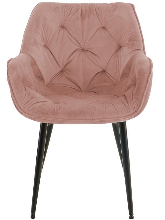 2 tuolin setti Tanna velvet, vaaleanpunainen