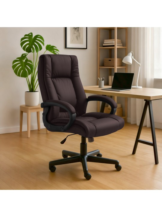 Työtuoli XL Sparta keinonahkaa, ruskea Työtuoli XL Sparta keinonahkaa, ruskea