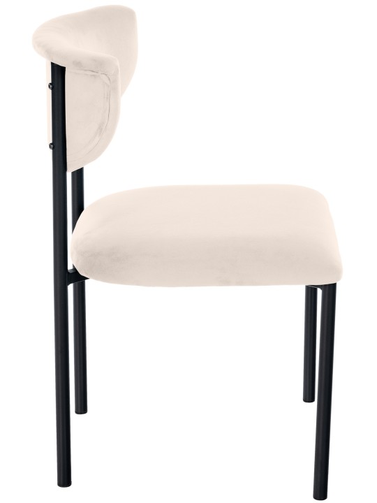 2 vierailijatuolin setti Gambell samettia, kermanvärinen