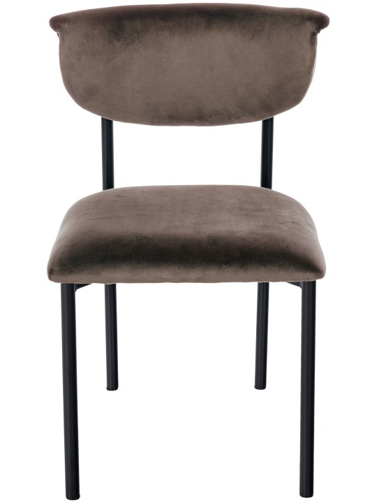 2 vierailijatuolin setti Gambell samettia, ruskea