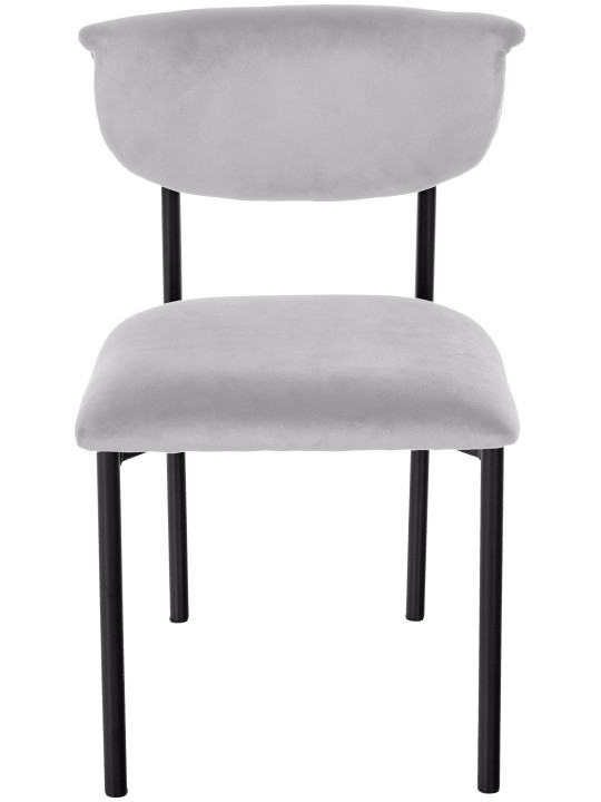 2 vierailijatuolin setti Gambell samettia, harmaa 2 vierailijatuolin setti Gambell samettia, harmaa