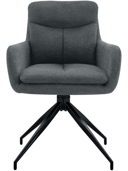 Ruokapöydän tuoli Somers kangasta, tummanharmaa