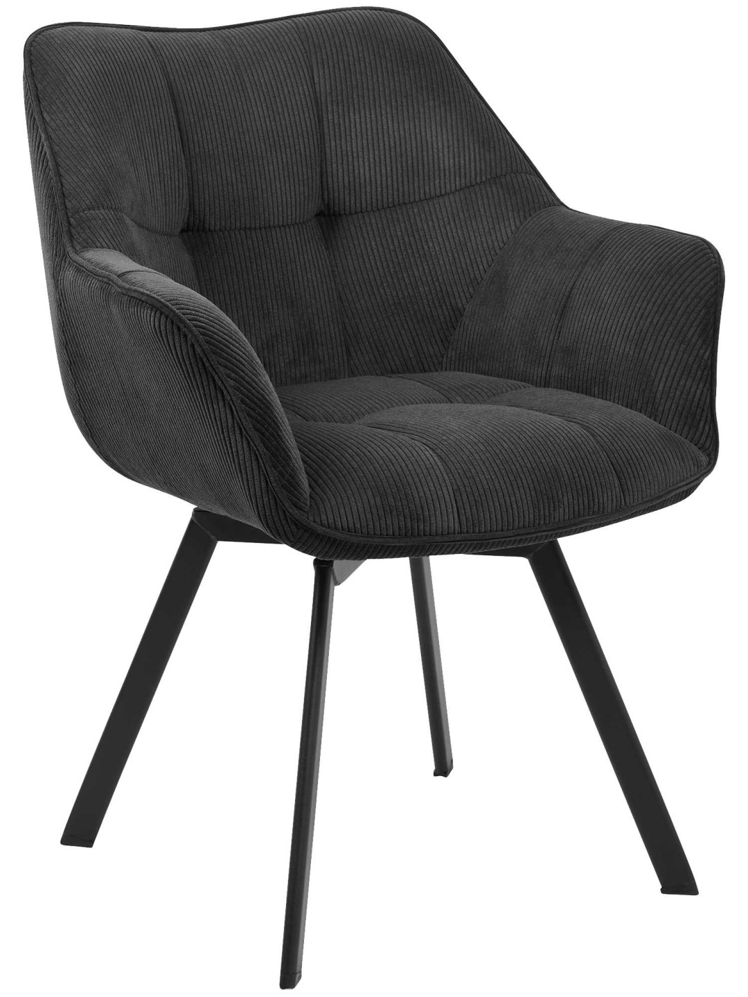 Jordi Cord ruokapöydän tuoli, musta