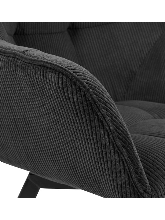 Jordi Cord ruokapöydän tuoli, musta