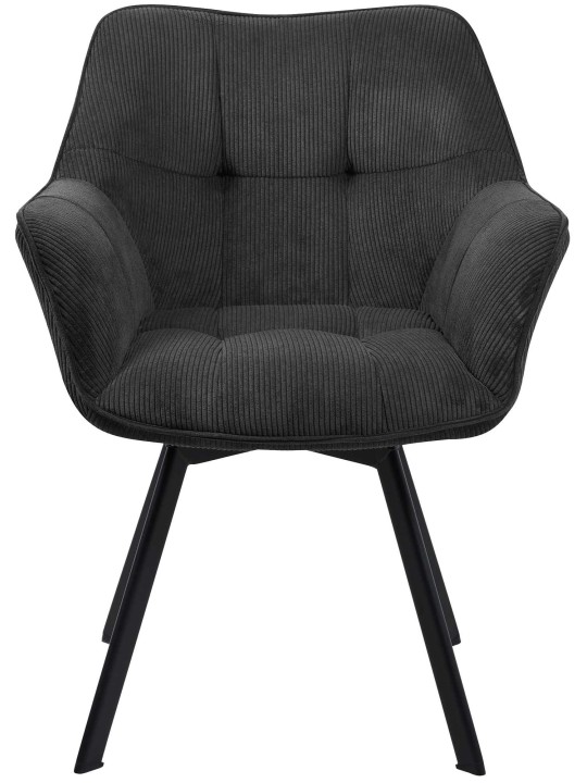 Jordi Cord ruokapöydän tuoli, musta