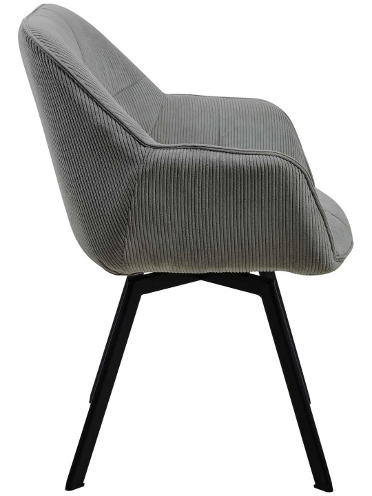 Jordi Cord ruokapöydän tuoli, harmaa