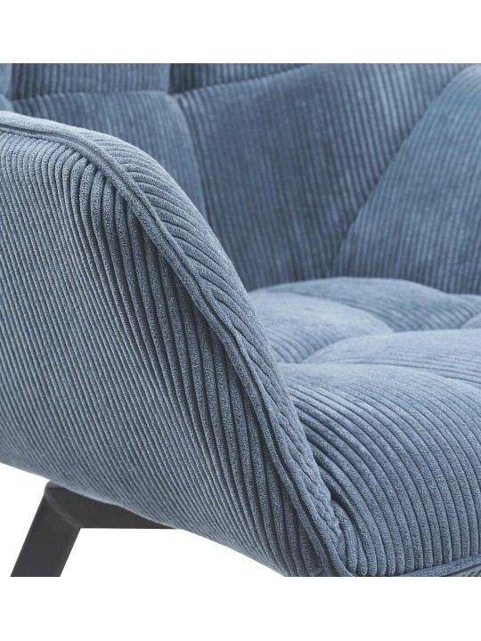 Jordi Cord ruokapöydän tuoli, sininen