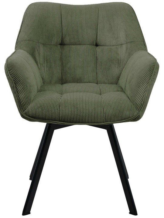 Jordi Cord ruokapöydän tuoli, vihreä