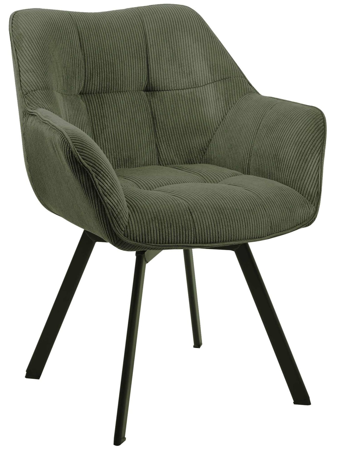 Jordi Cord ruokapöydän tuoli, vihreä