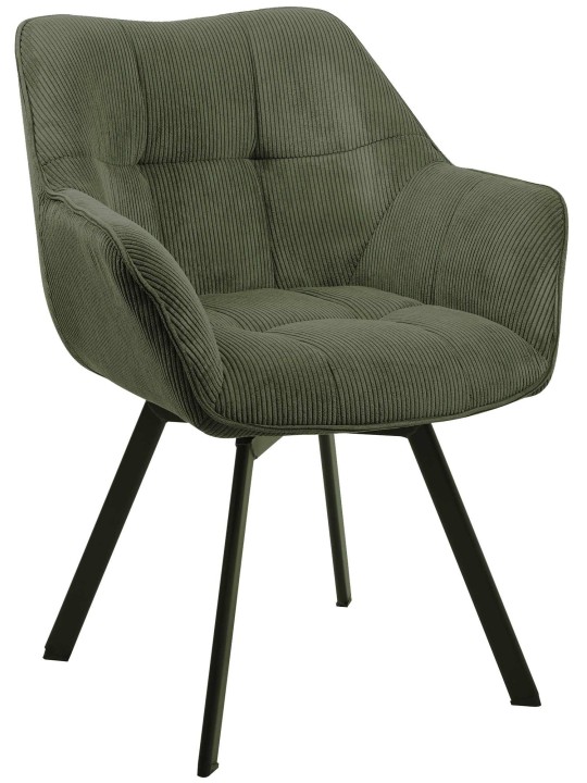 Jordi Cord ruokapöydän tuoli, vihreä