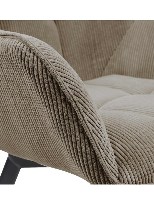 Jordi Cord ruokapöydän tuoli, ruskea