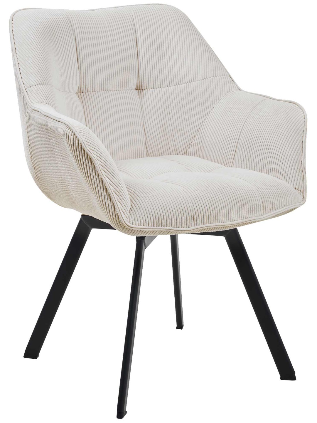 Jordi Cord ruokapöydän tuoli, kermanvärinen