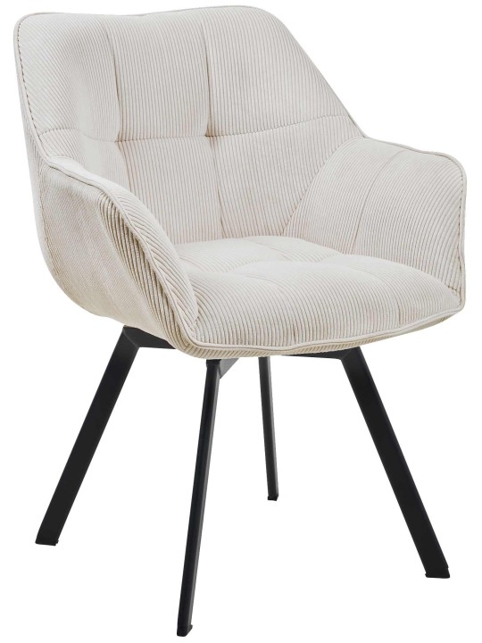 Jordi Cord ruokapöydän tuoli, kermanvärinen