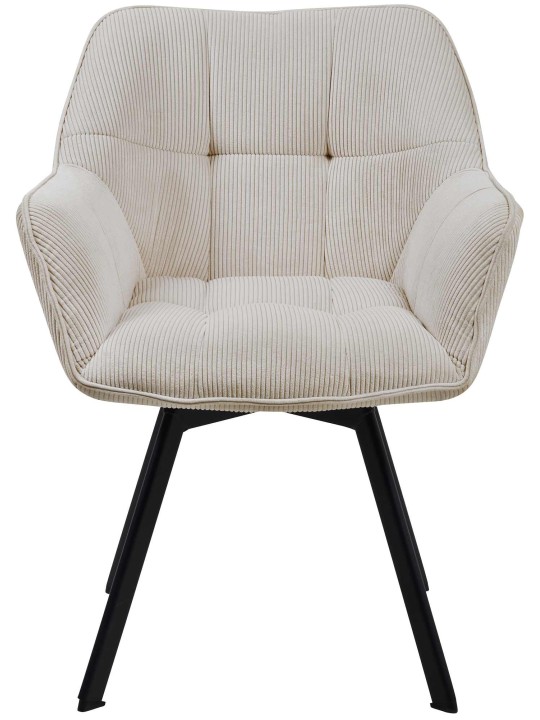 Jordi Cord ruokapöydän tuoli, kermanvärinen