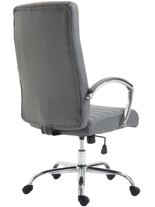 Valais keinonahkainen työtuoli, harmaa