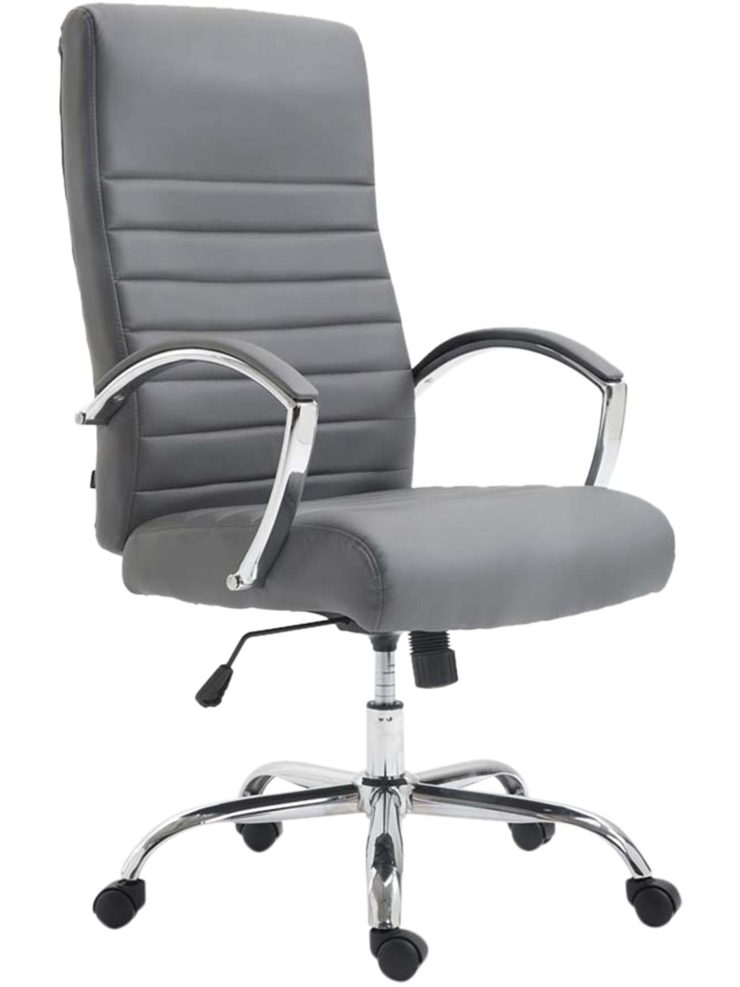 Valais keinonahkainen työtuoli, harmaa