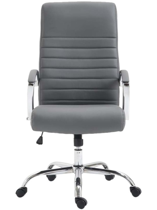 Valais keinonahkainen työtuoli, harmaa