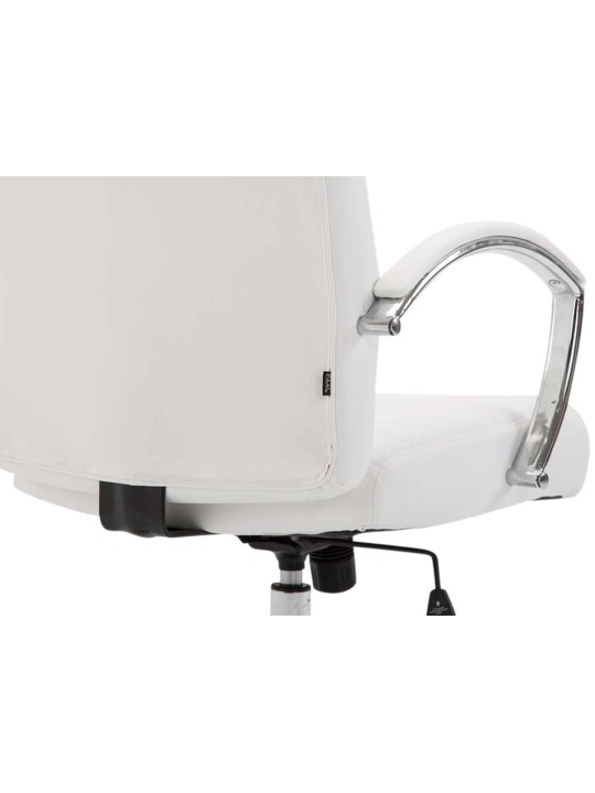 Valais keinonahkainen työtuoli, valkoinen