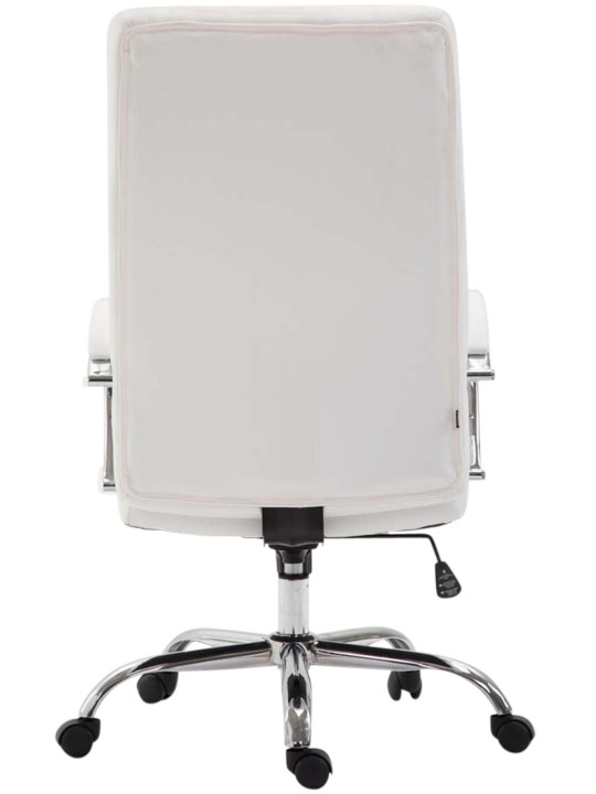 Valais keinonahkainen työtuoli, valkoinen