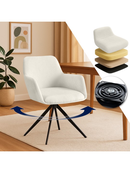 Olema Cord ruokapöydän tuoli, kermanvärinen