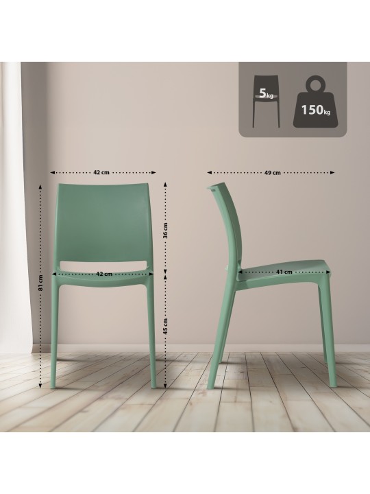 2 tuolin setti Meton, oliivi