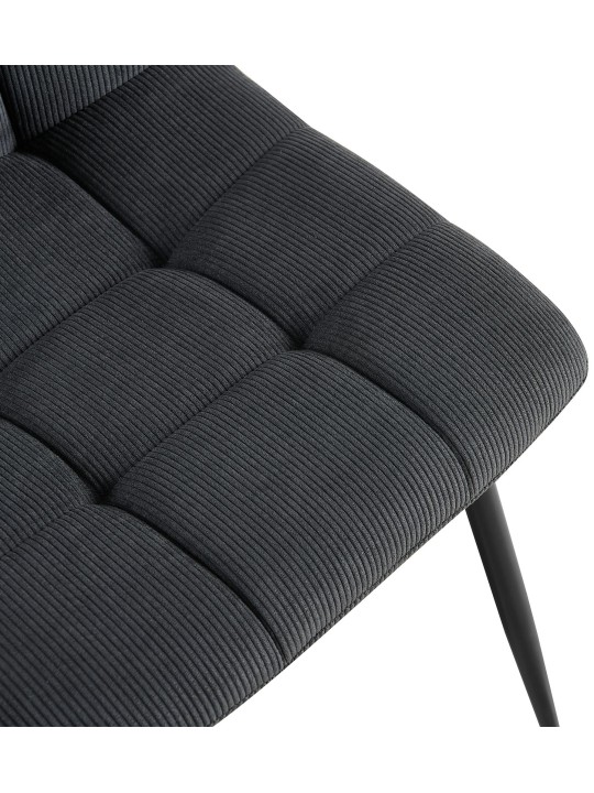 2 ruokapöydän tuolin setti Tilde Cord, musta