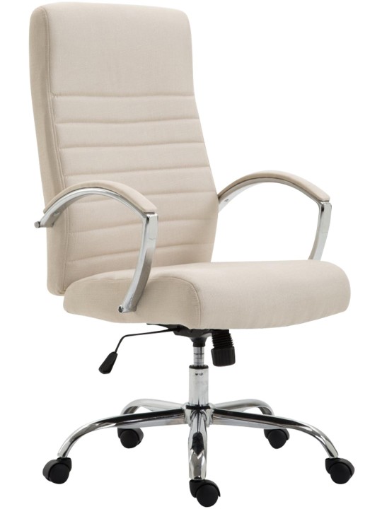 Työtuoli Valais kangasta, kermanvärinen