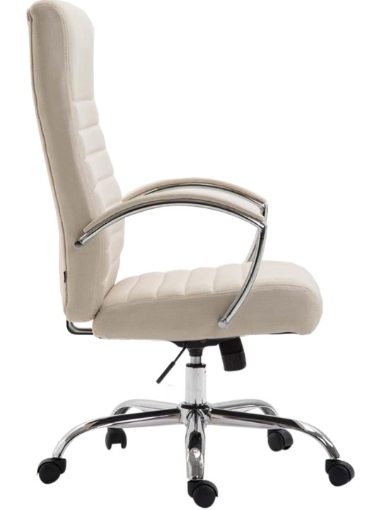 Työtuoli Valais kangasta, kermanvärinen