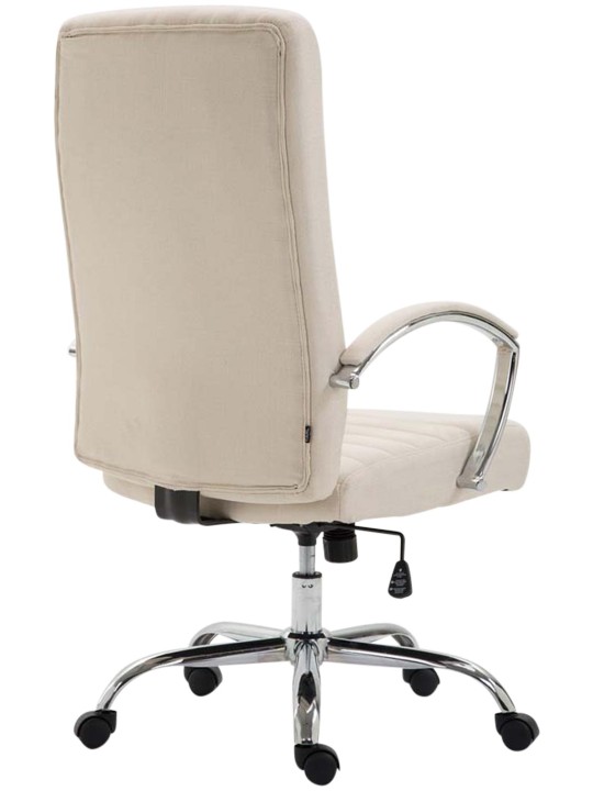 Työtuoli Valais kangasta, kermanvärinen