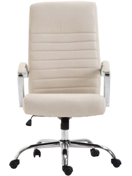 Työtuoli Valais kangasta, kermanvärinen