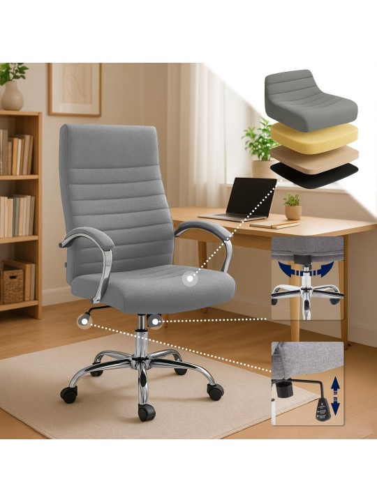 Työtuoli Valais kangasta, harmaa Työtuoli Valais kangasta, harmaa